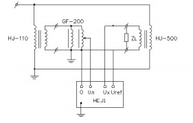 标准电压互感器与感分级联校验被试电压互感器接线图